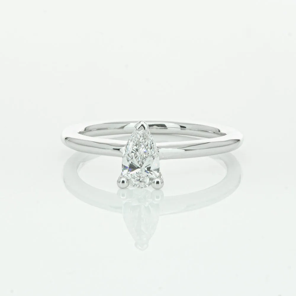 18ct White Gold .40ct Pear Cut Diamond Melba Ring