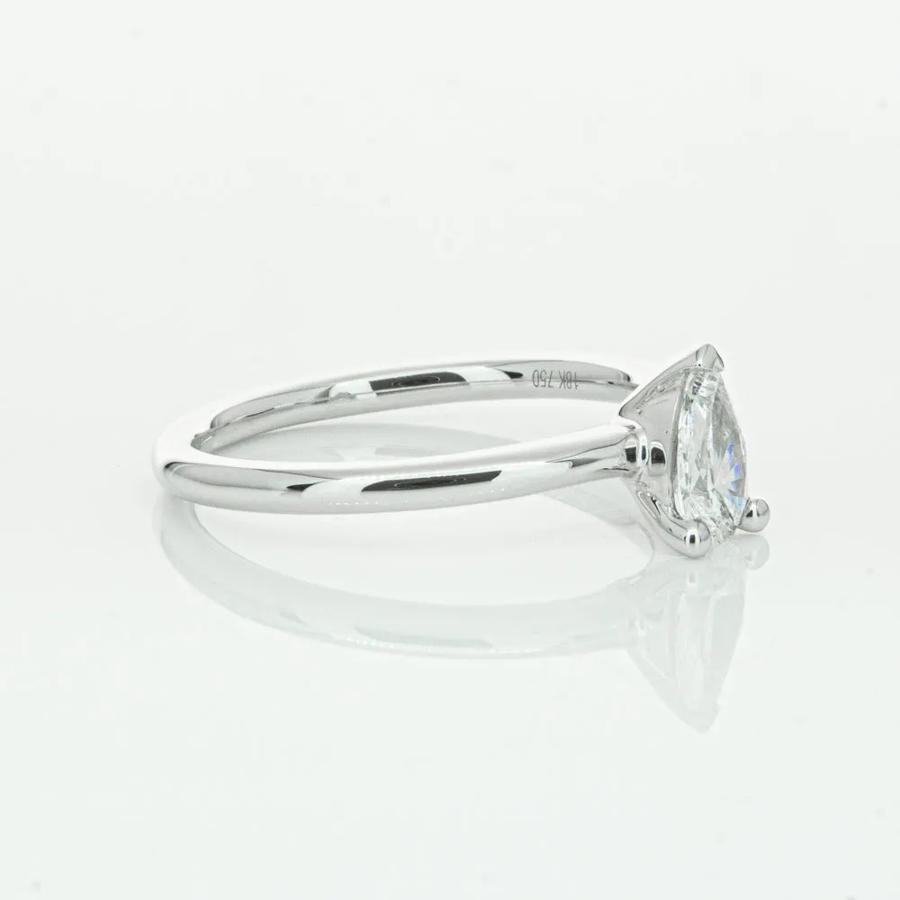18ct White Gold .40ct Pear Cut Diamond Melba Ring