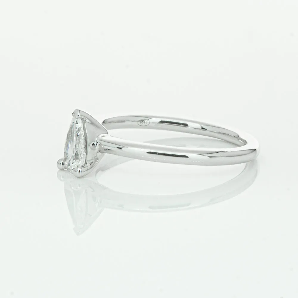 18ct White Gold .40ct Pear Cut Diamond Melba Ring