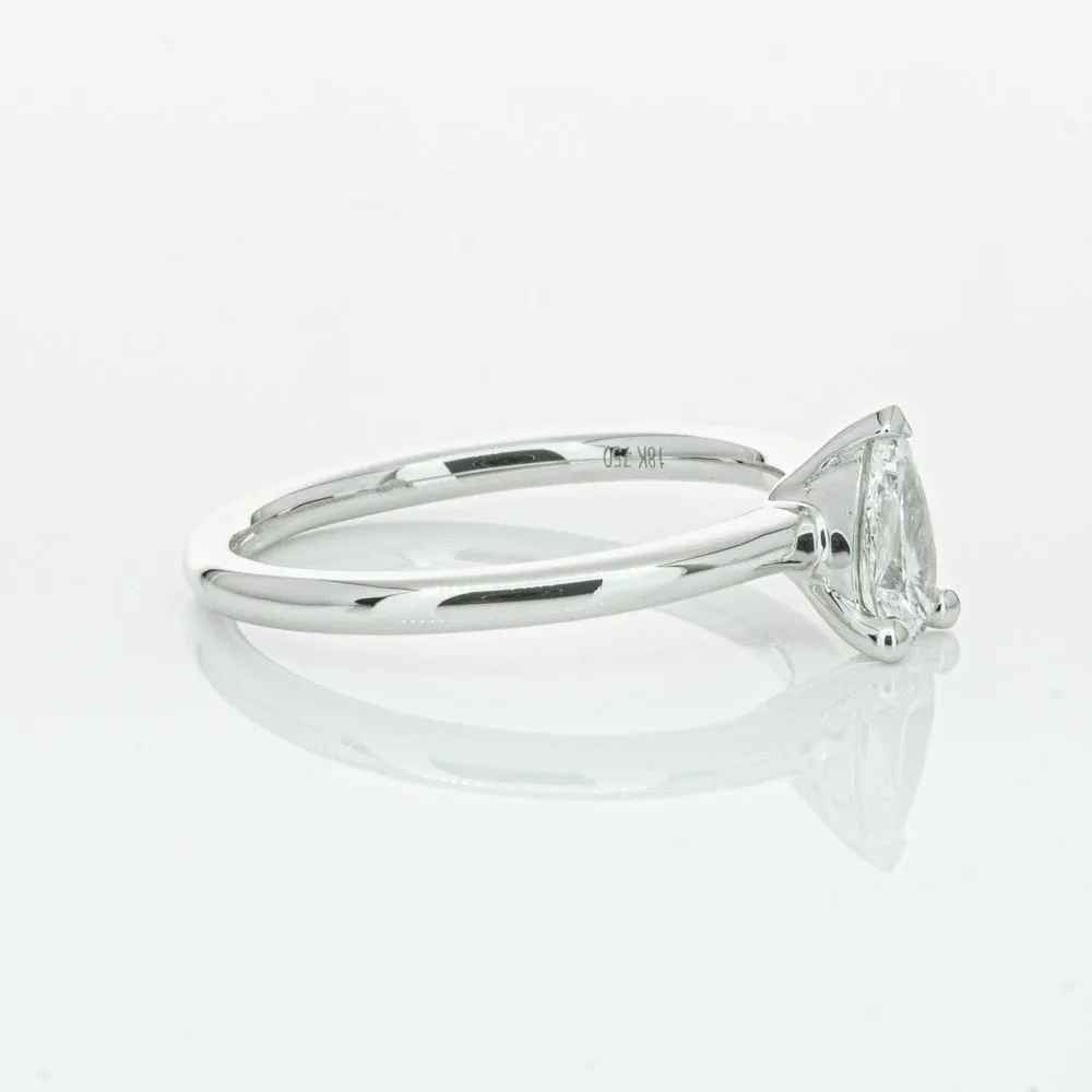 18ct White Gold .40ct Pear Cut Diamond Melba Ring