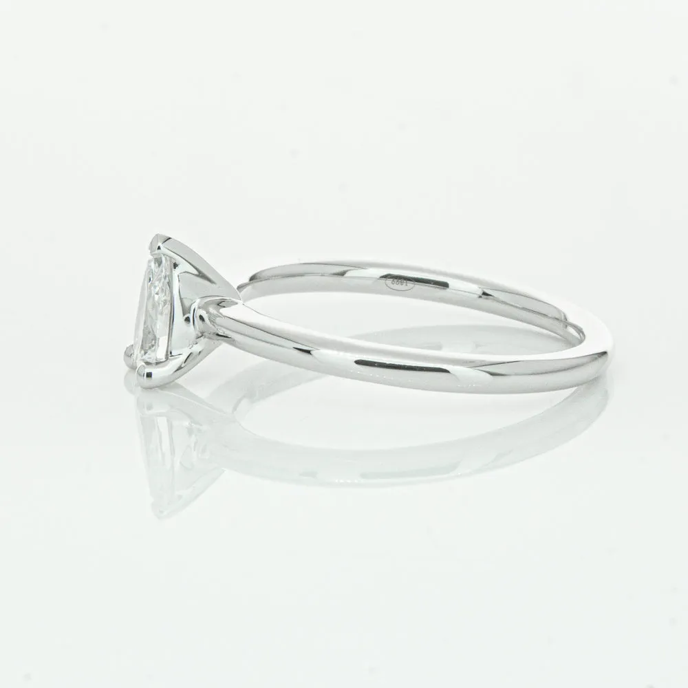 18ct White Gold .40ct Pear Cut Diamond Melba Ring