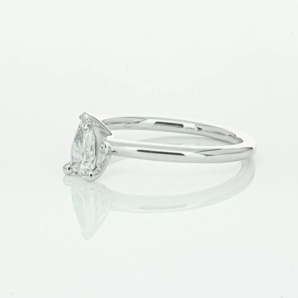 18ct White Gold .40ct Pear Cut Diamond Melba Ring