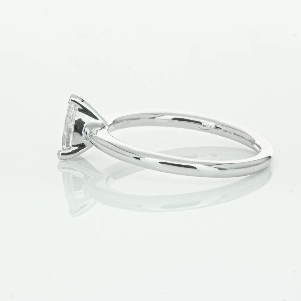 18ct White Gold .40ct Pear Cut Diamond Melba Ring