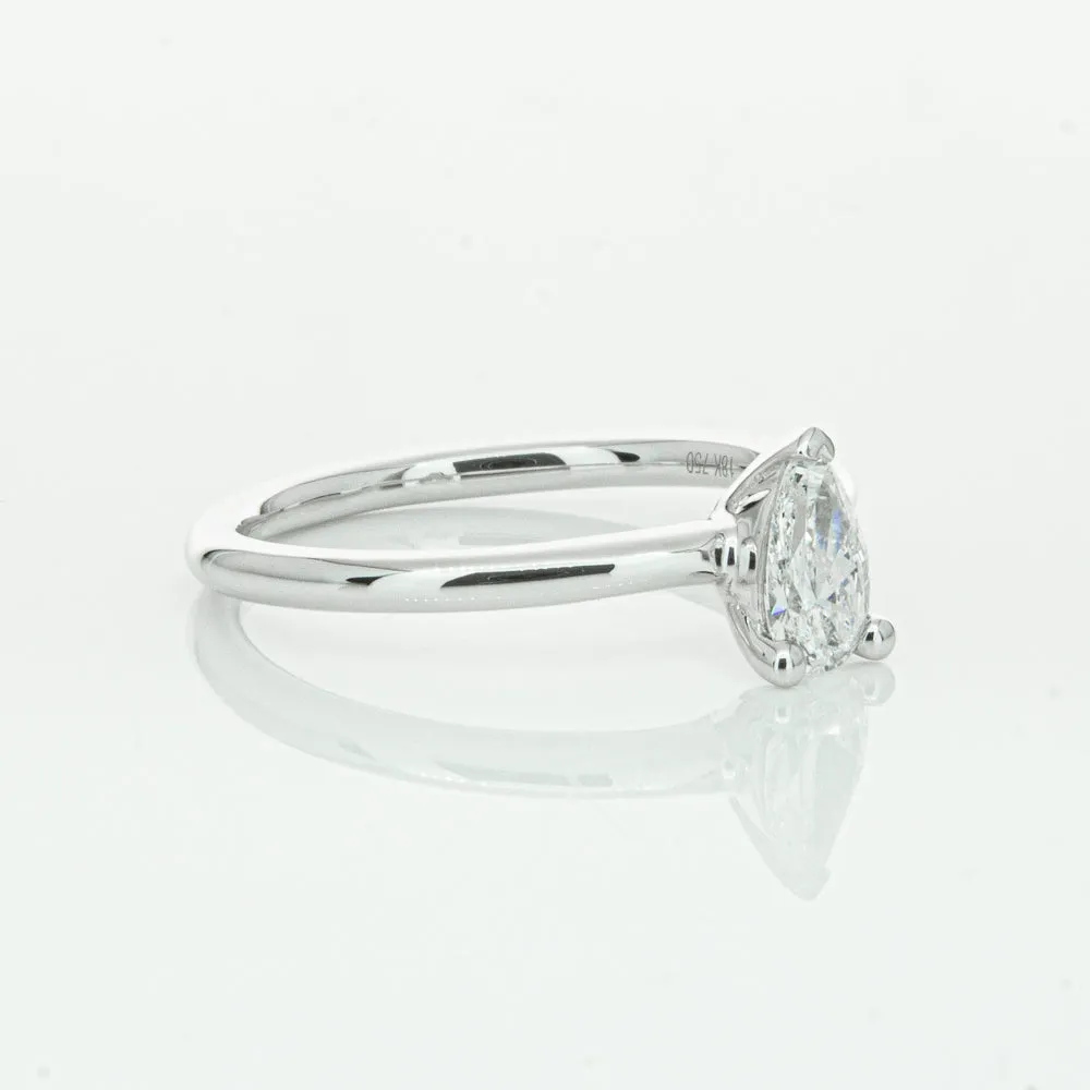 18ct White Gold .40ct Pear Cut Diamond Melba Ring
