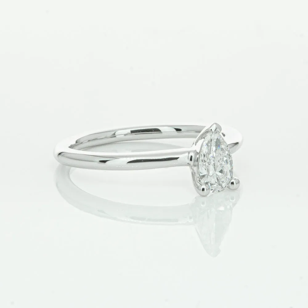 18ct White Gold .40ct Pear Cut Diamond Melba Ring