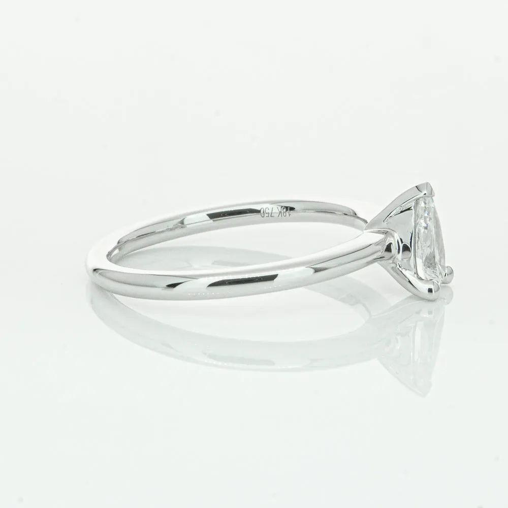 18ct White Gold .40ct Pear Cut Diamond Melba Ring
