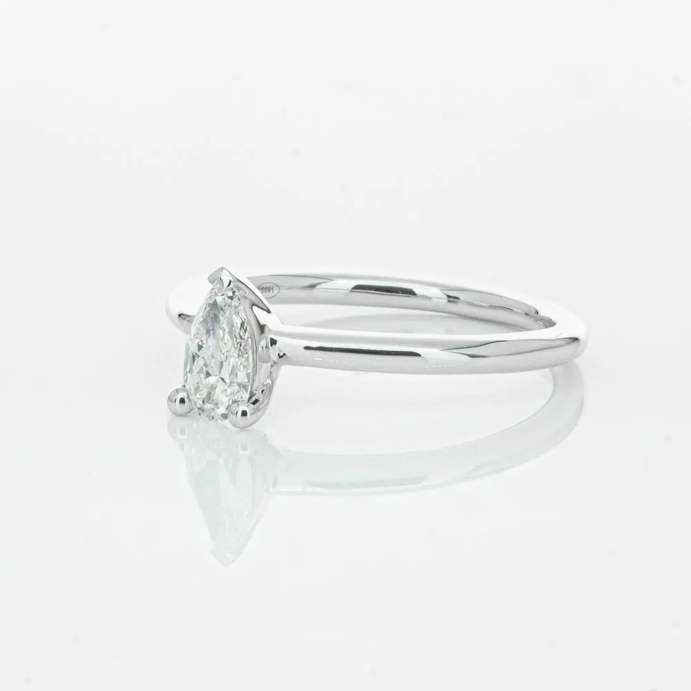 18ct White Gold .40ct Pear Cut Diamond Melba Ring