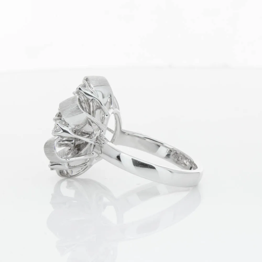 18ct White Gold .79ct Diamond Cluster Ring