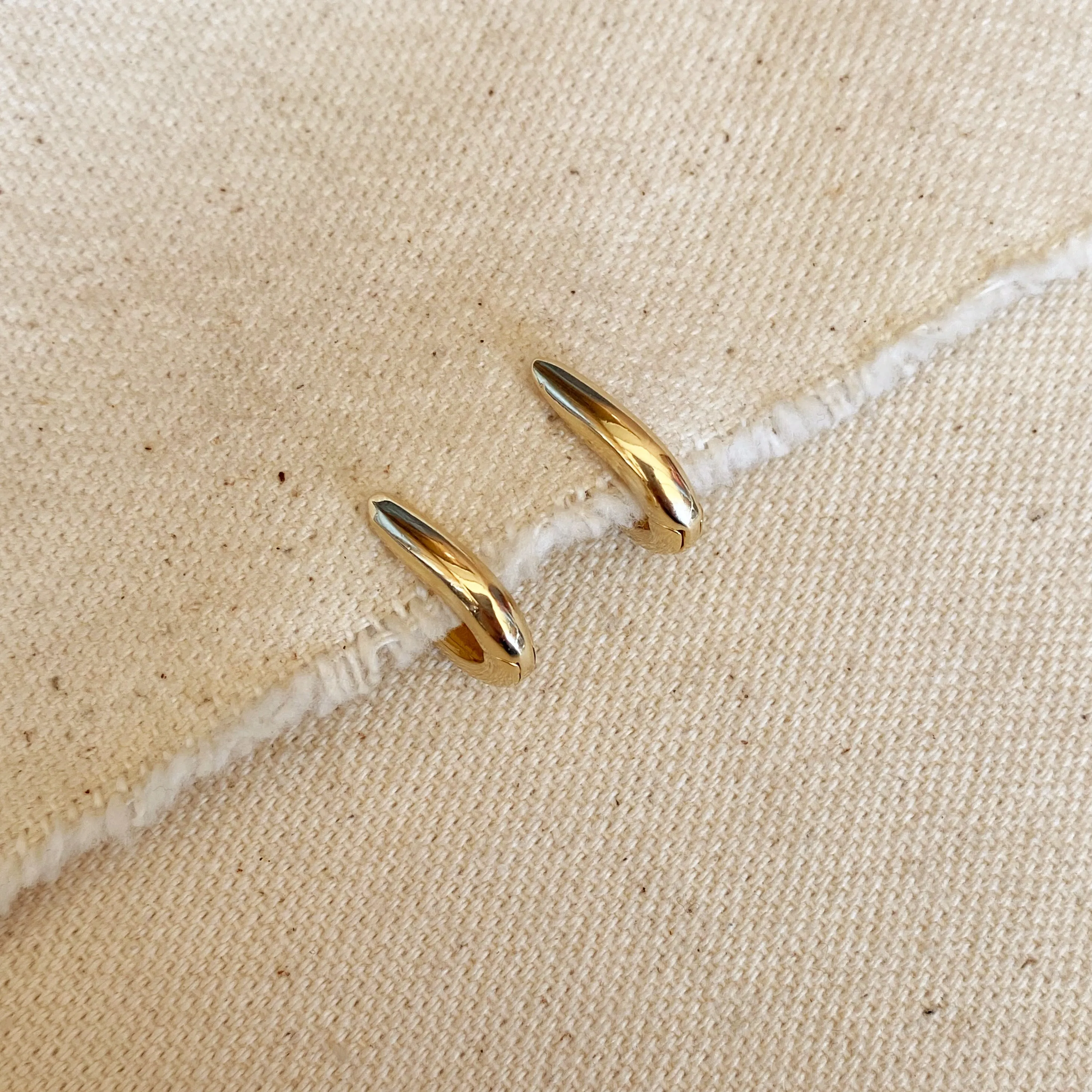 18k Gold Filled U Shaped Hoop Earrings