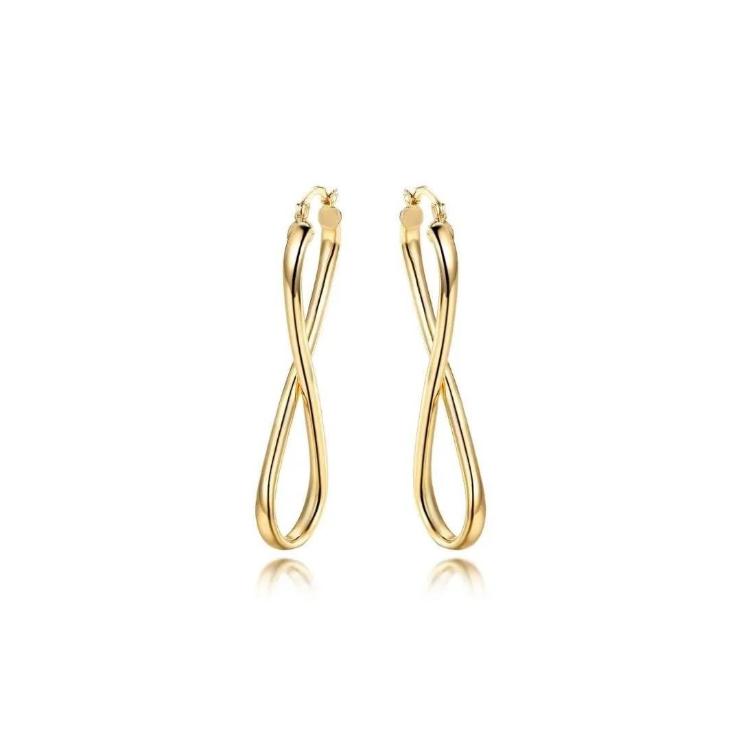 18K Gold Plated Infinity Hoop Earrings