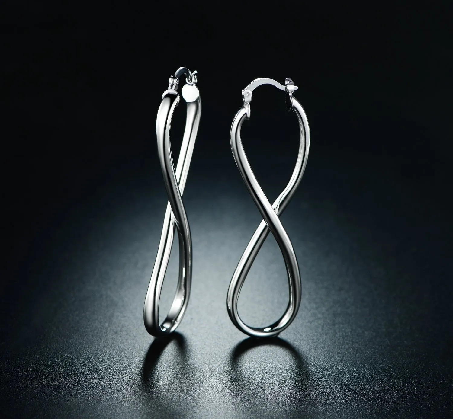 18K Gold Plated Infinity Hoop Earrings