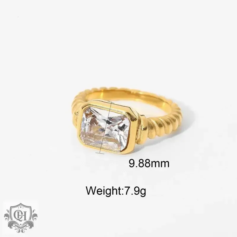 18K Gold-Plated Zircon Rings