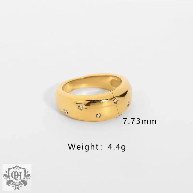 18K Gold-Plated Zircon Rings