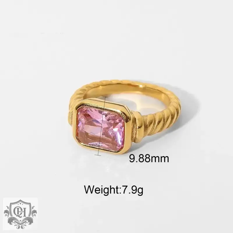 18K Gold-Plated Zircon Rings