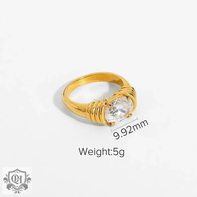 18K Gold-Plated Zircon Rings