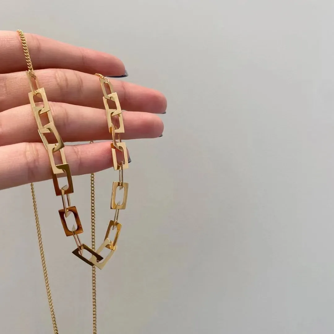 18K import Bracelet Earring Necklace MoonHipster Blogger Necessary Solid Yellow Gold Jewelry(AU750)Women Guardian Faith Gift 18