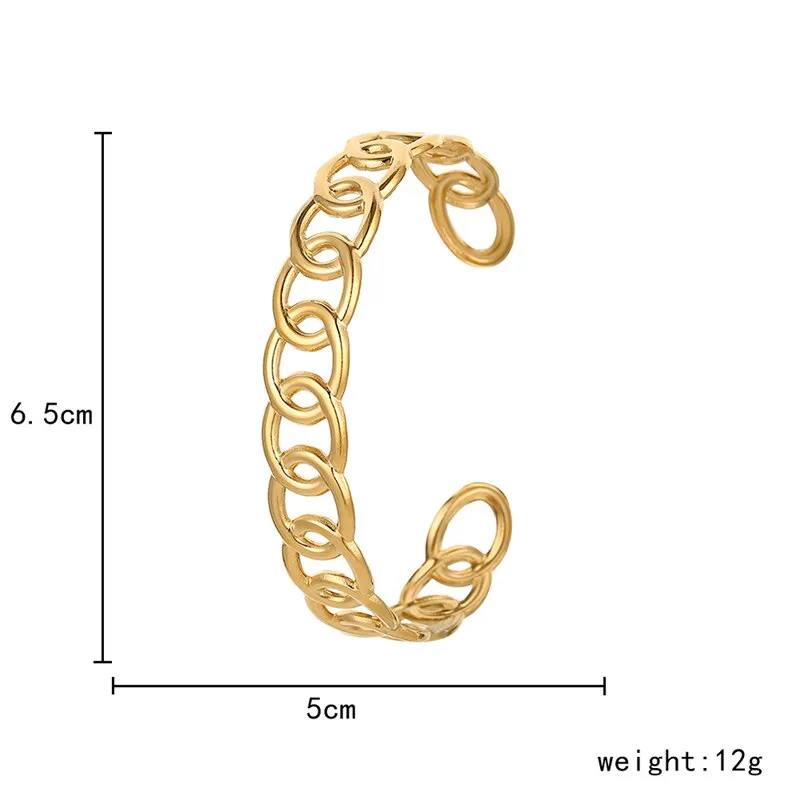 316L Stainless Steel Jewelry Gold Color Bangles For Women
