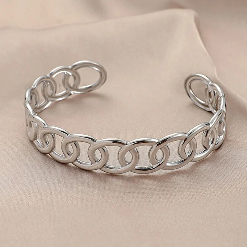 316L Stainless Steel Jewelry Gold Color Bangles For Women