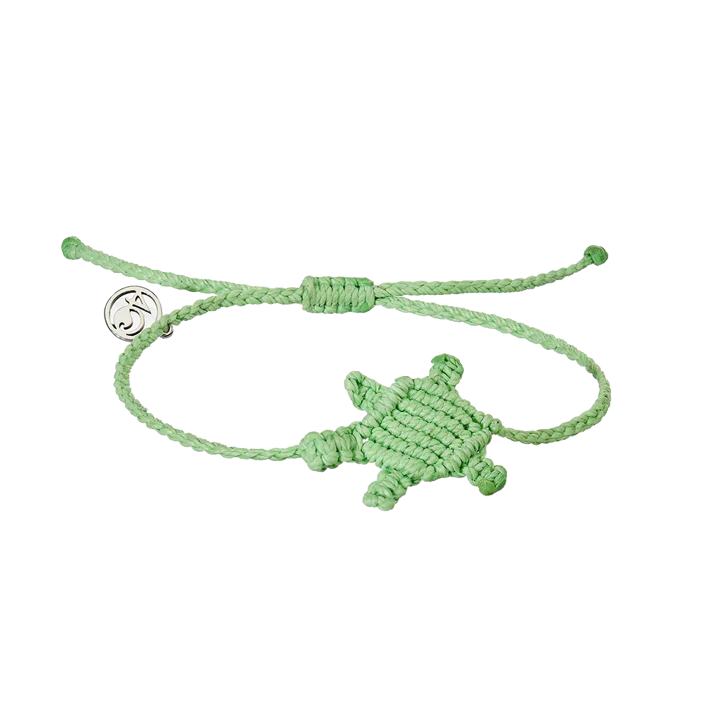 4Ocean Sea Turtle Macrame Bracelet - Lime