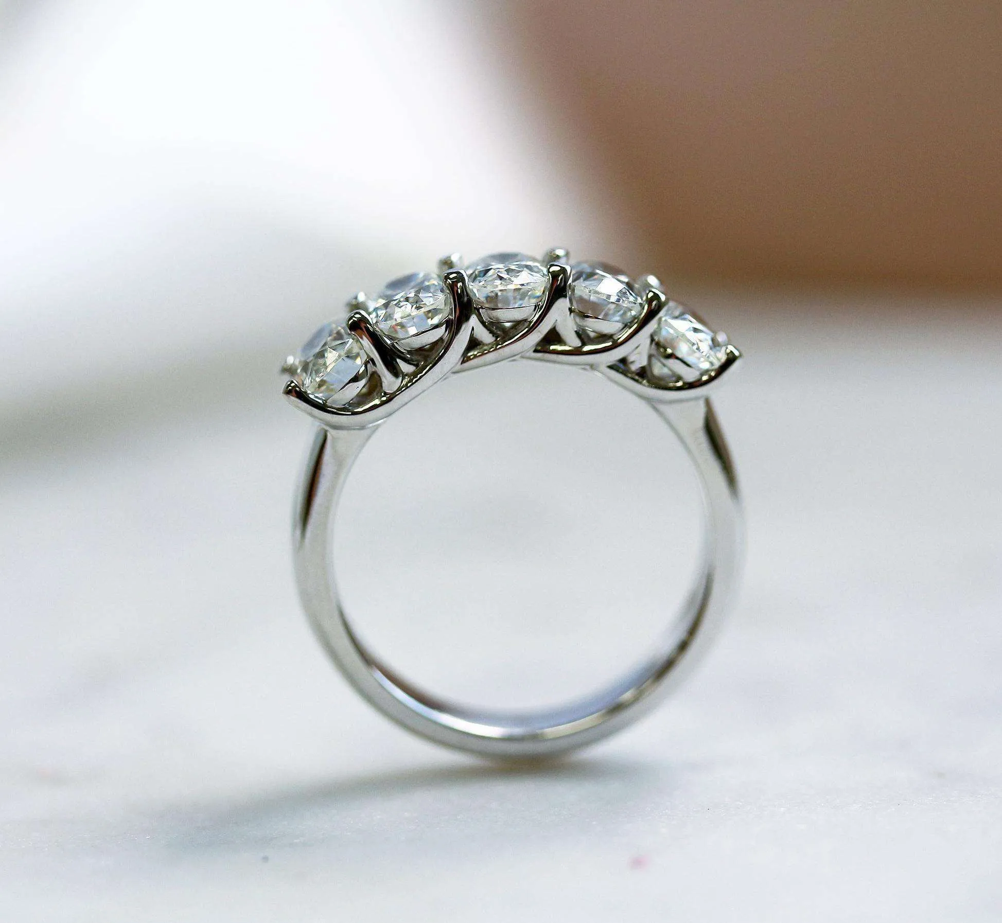 5-Stone Trellis Oval Ring