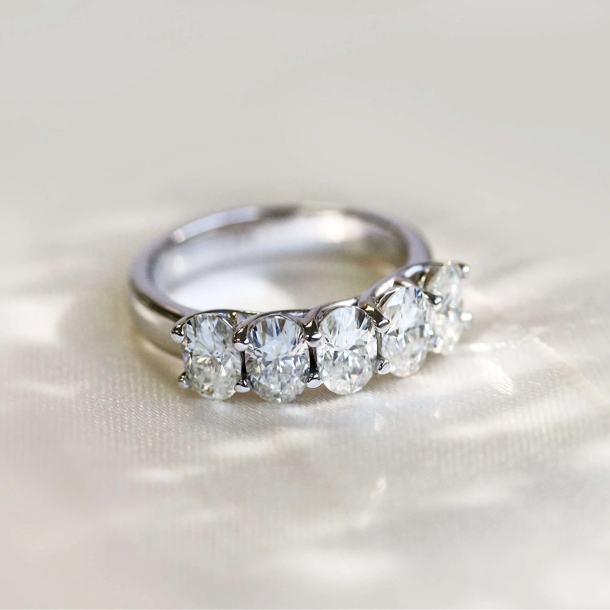 5-Stone Trellis Oval Ring
