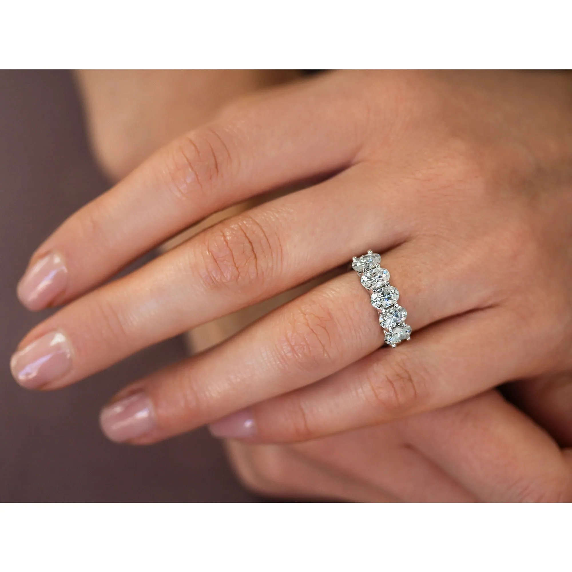 5-Stone Trellis Oval Ring
