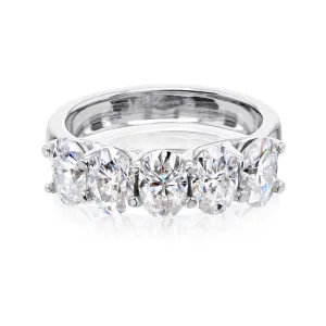 5-Stone Trellis Oval Ring
