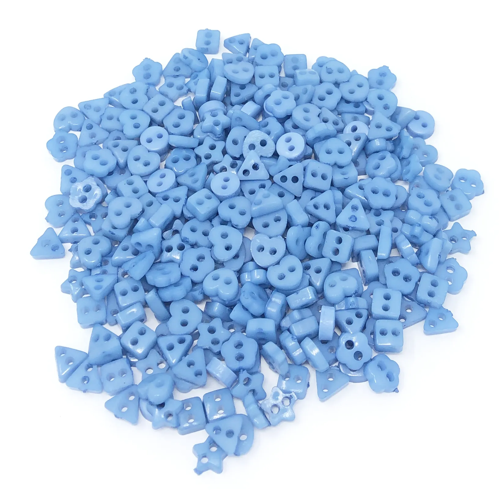 6mm Mixed Shape Multicoloured Resin Buttons - Pack of 300