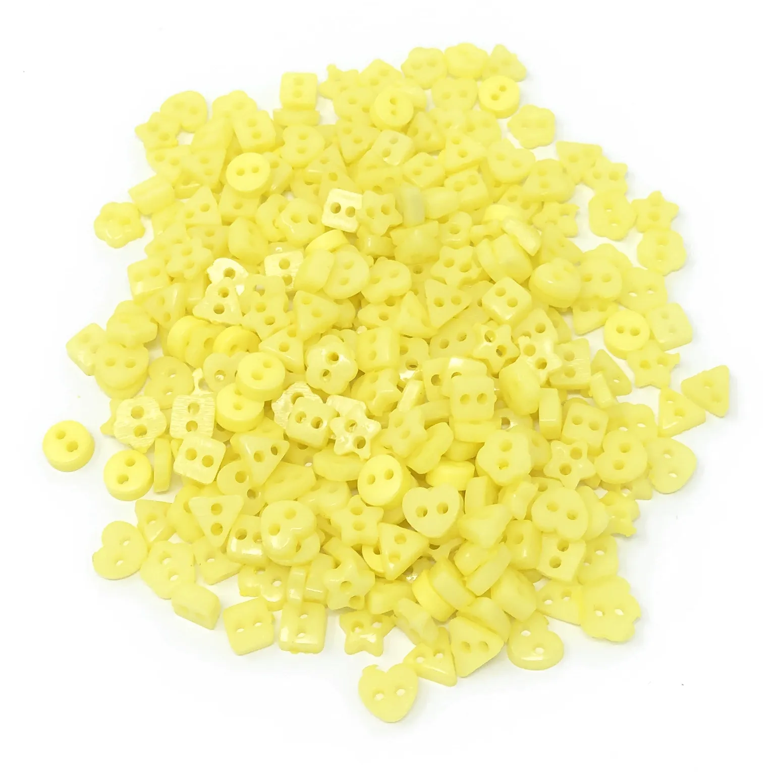 6mm Mixed Shape Multicoloured Resin Buttons - Pack of 300