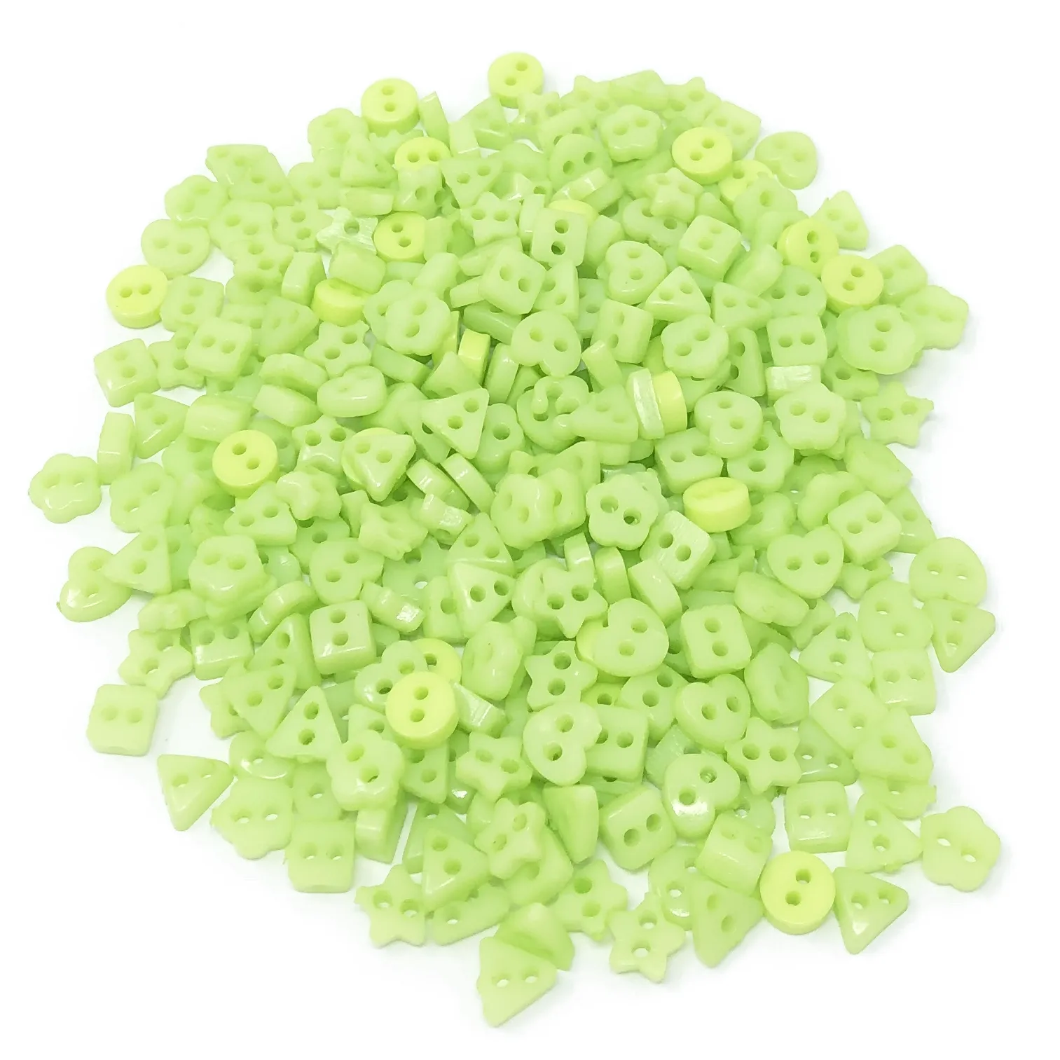6mm Mixed Shape Multicoloured Resin Buttons - Pack of 300