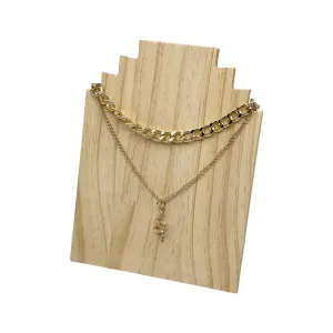 7 1/2" Natural Wood Easel Multi-Necklace Display (2-Pack)