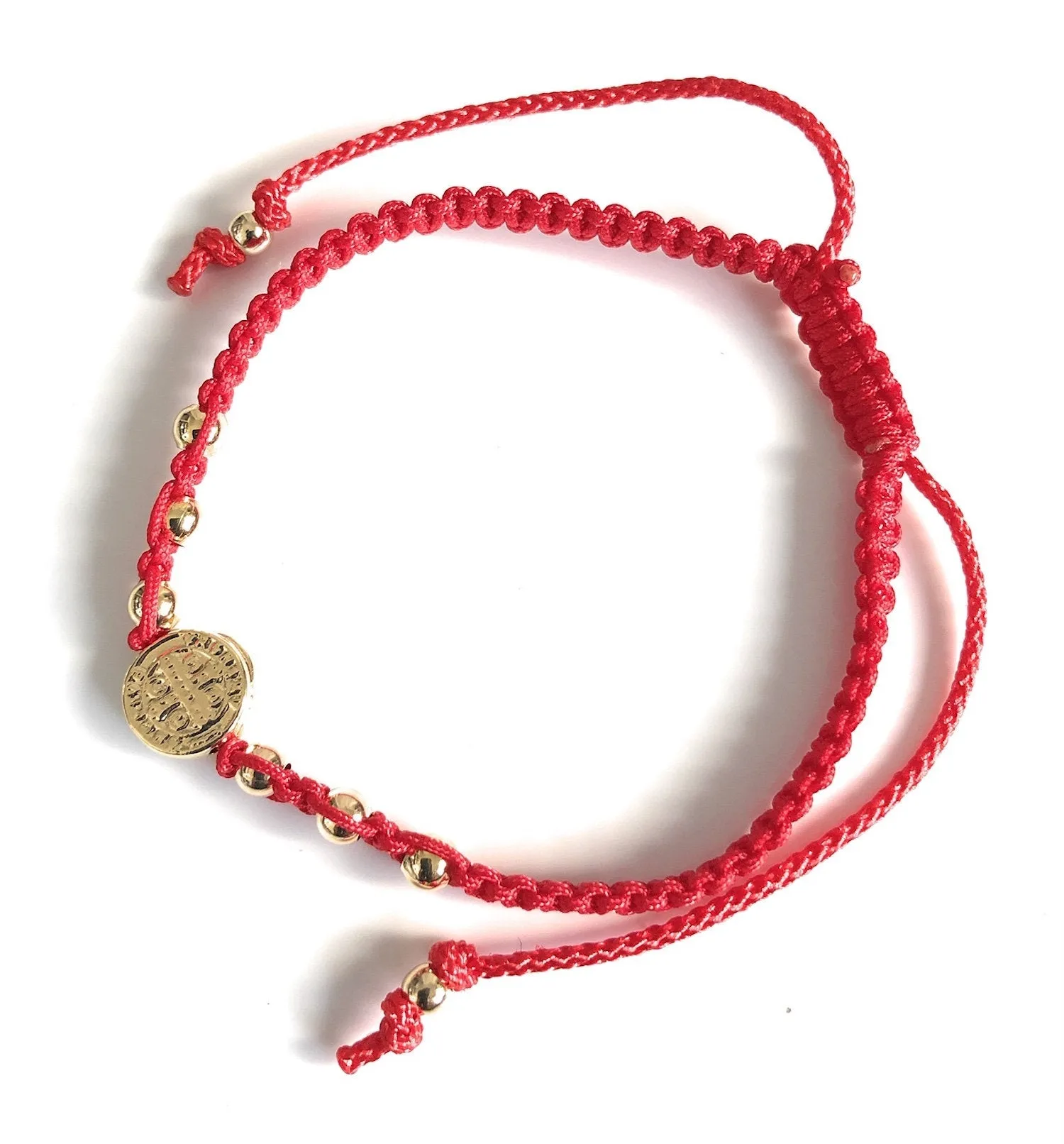Adjustable Red String Saint Benedict Protection Bracelet