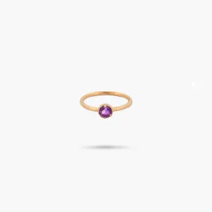 Amare Wear Amethyst Solitaire Ring- Feb Birthstone