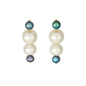Amaya Freshwater and Peacock Pearl Earrings