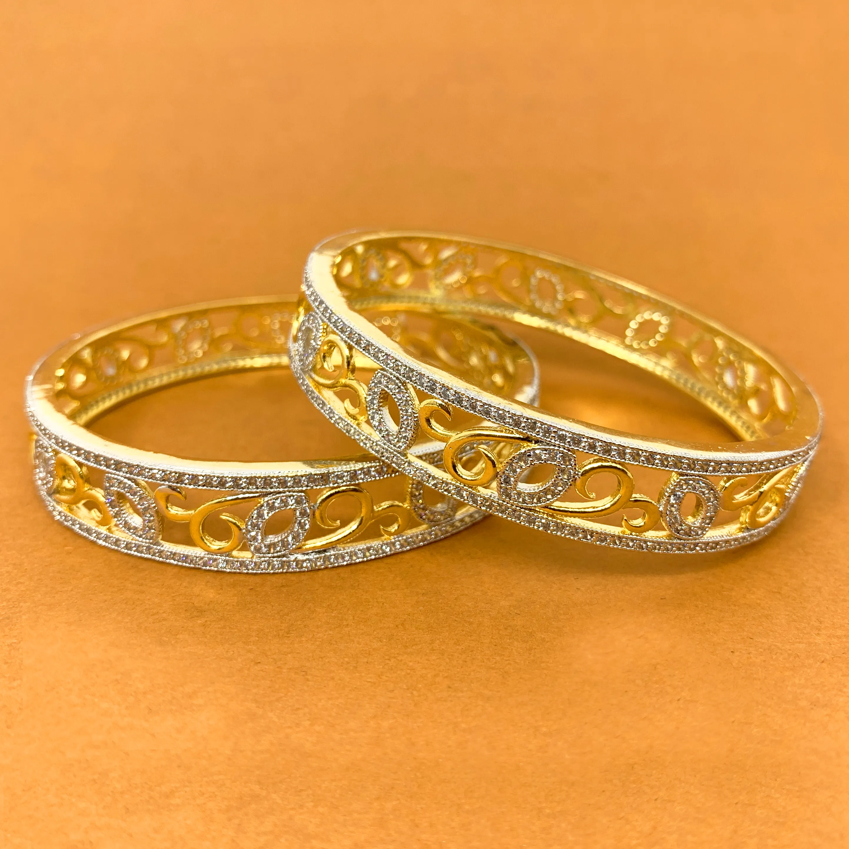 American Diamond Stone Bangles (Design 34)