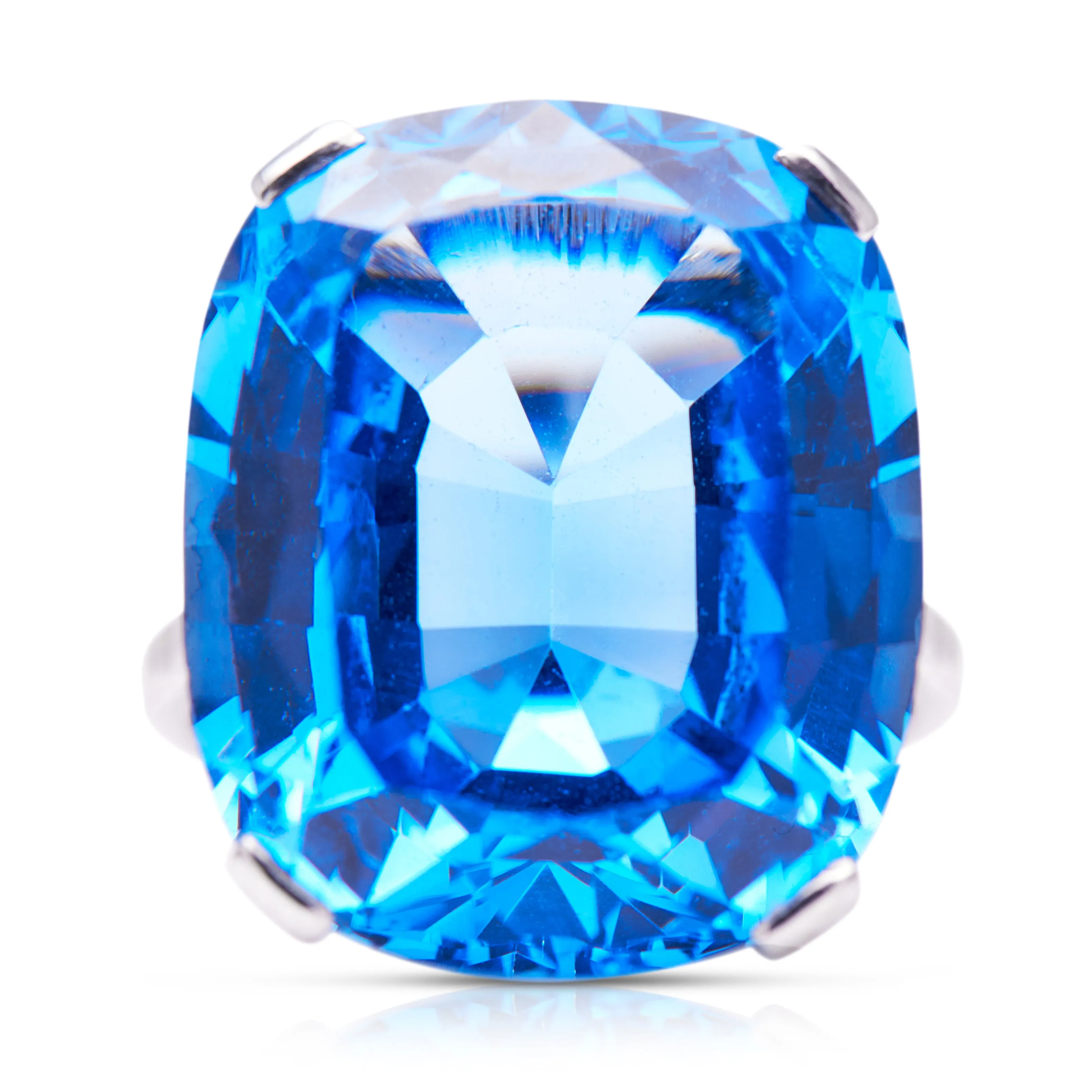 Antique, 1920s azure-blue stone ring