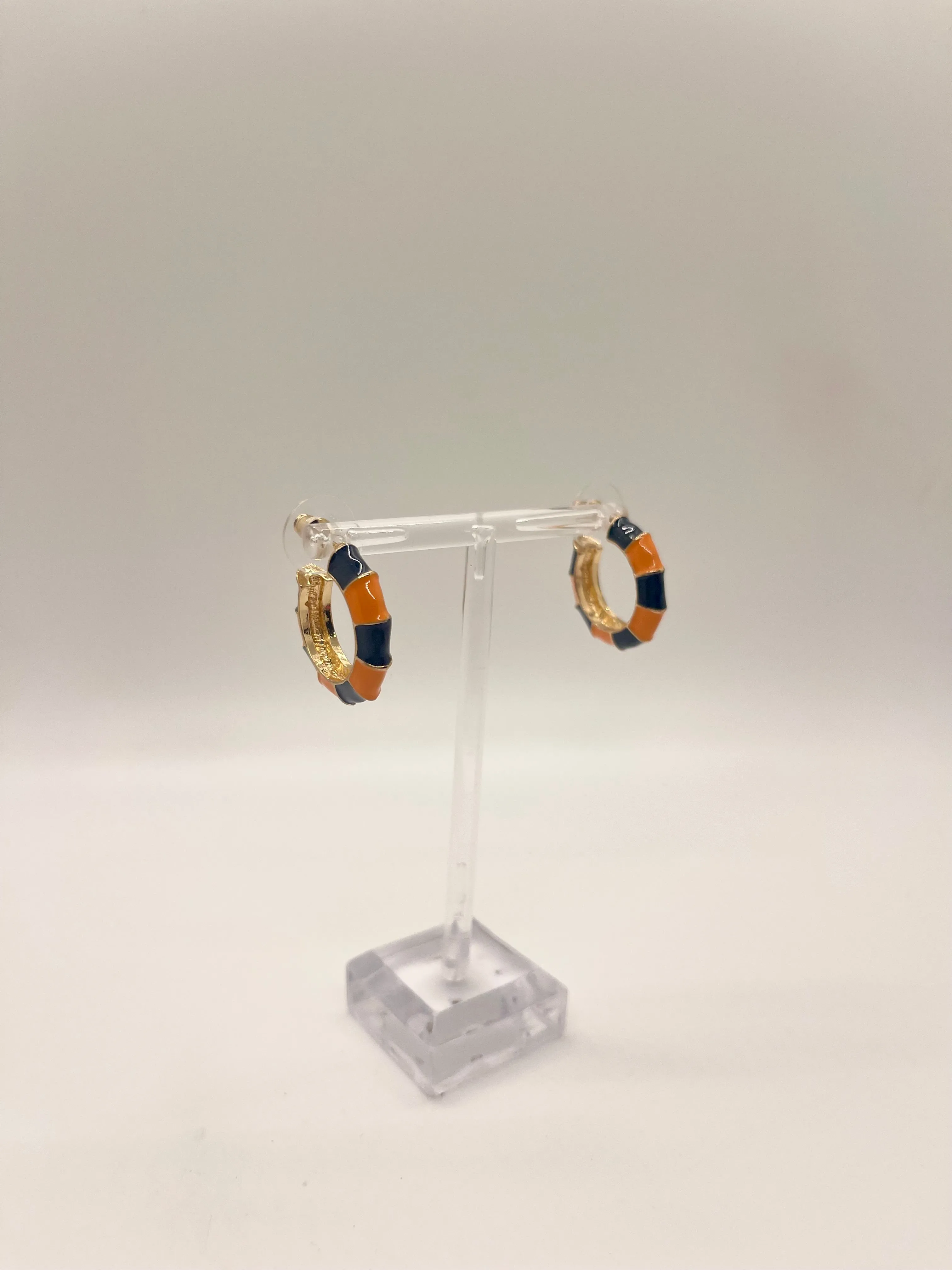 Ashlynn Navy & Orange Earrings