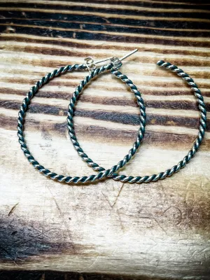 Aspen Chic sterling sliver medium hoops