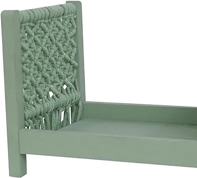 Babymoon Macrame Bed | Wooden Properties | Baby Photography Props | Green