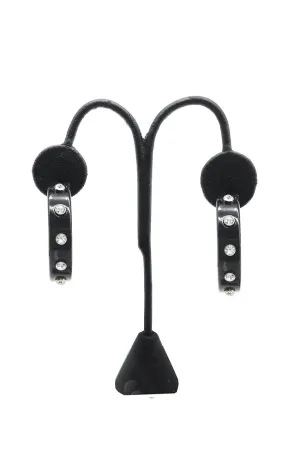 Black Crystal Station Acetate Hoops