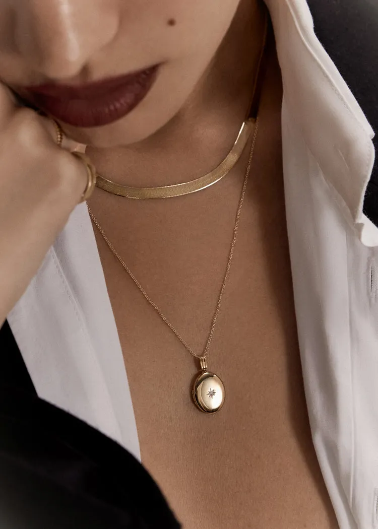 Bold Carter Herringbone Chain Necklace