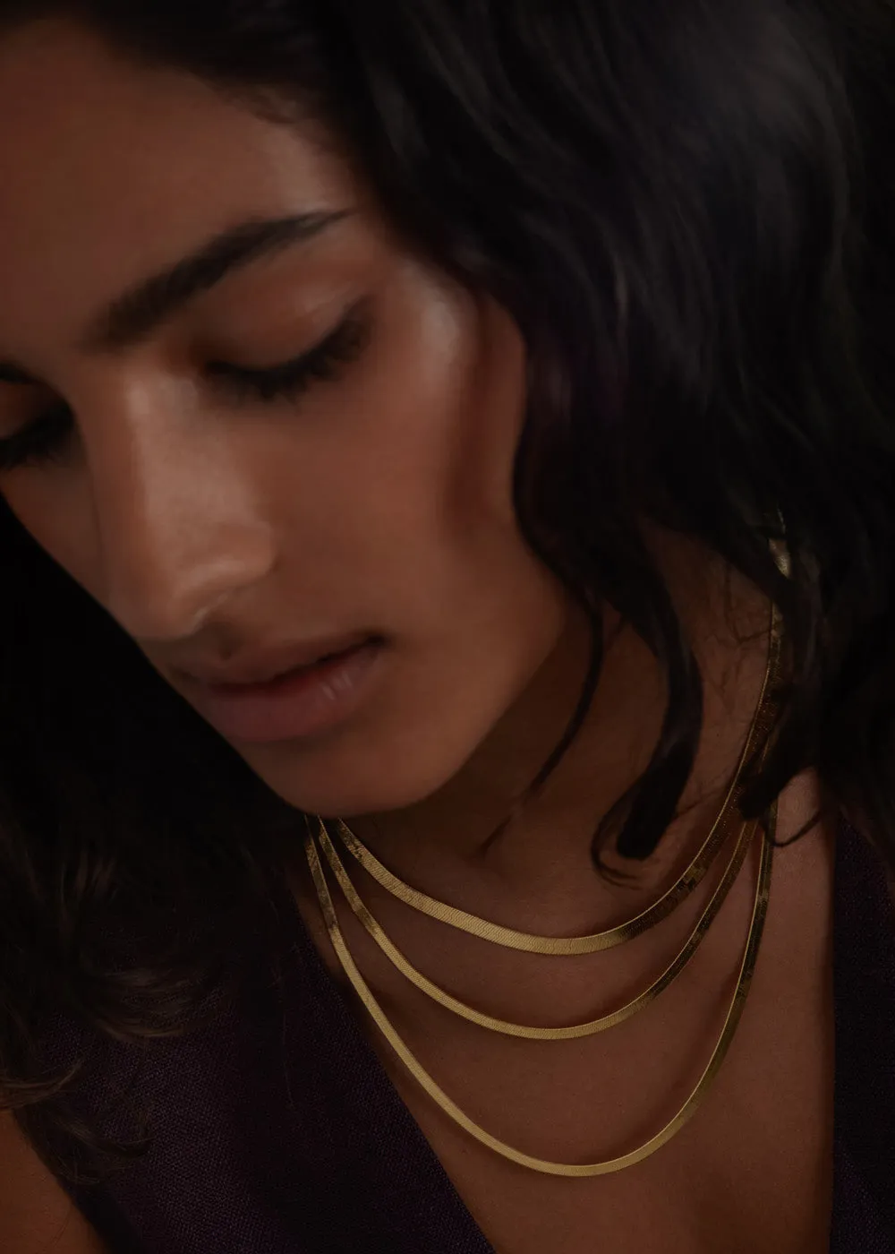 Bold Carter Herringbone Chain Necklace