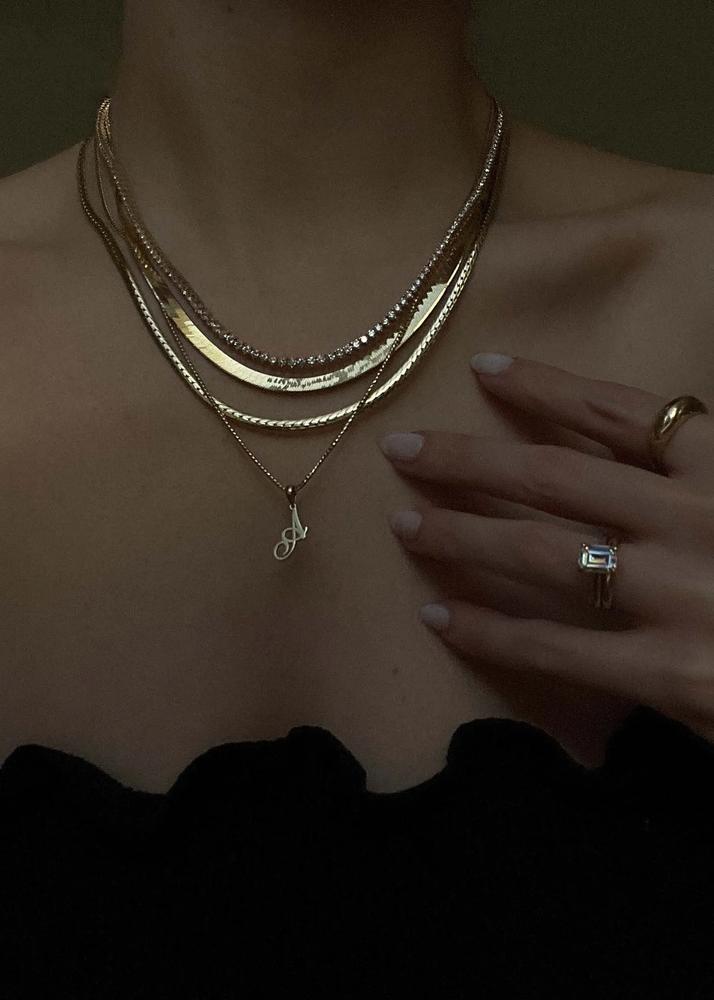 Bold Carter Herringbone Chain Necklace