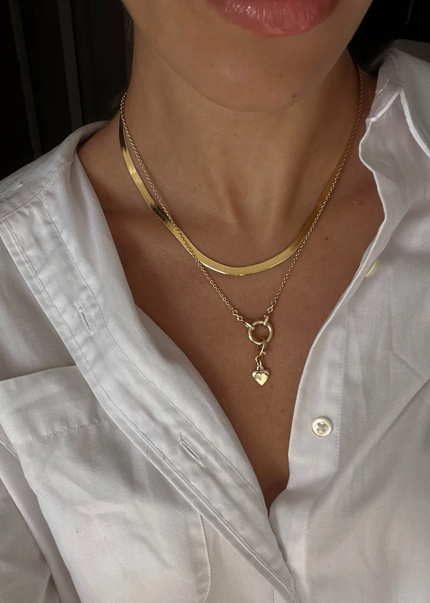 Bold Carter Herringbone Chain Necklace