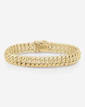 Bold Gold Braided Chain Bracelet