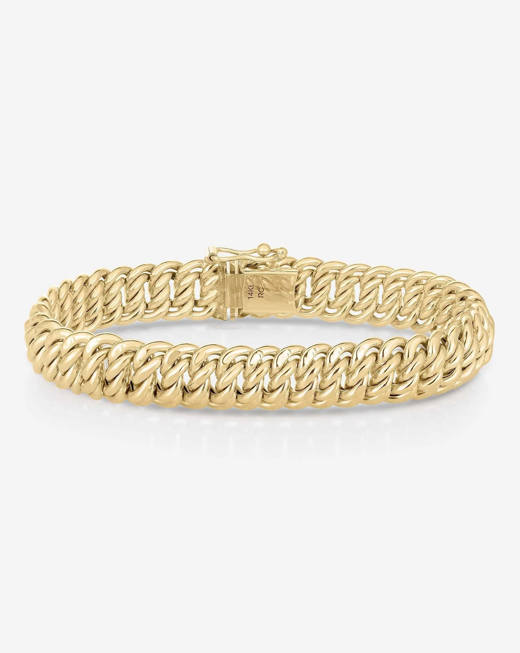 Bold Gold Braided Chain Bracelet