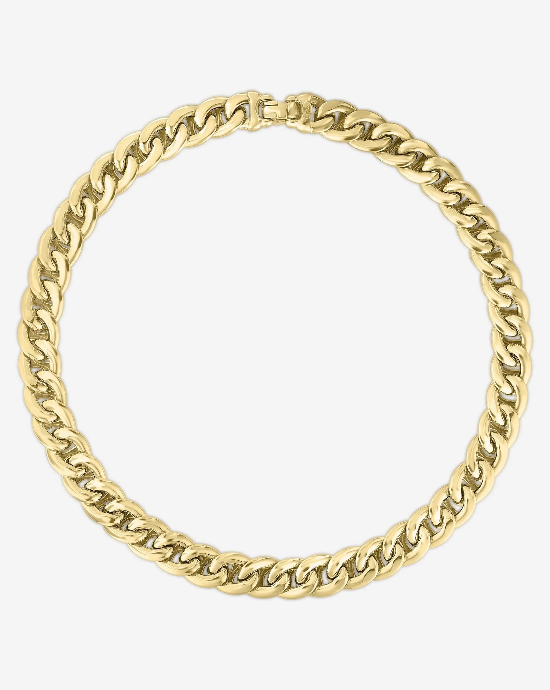 Bold Gold Curve Chain Necklace