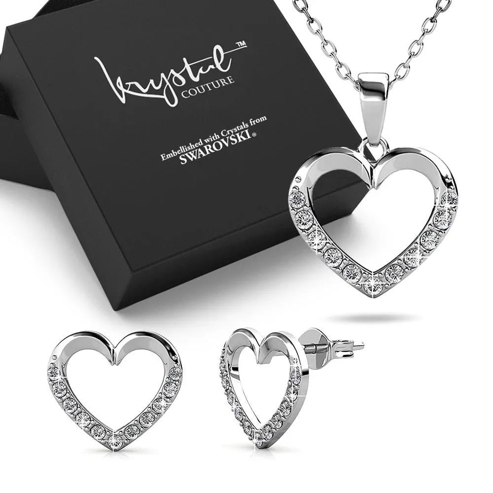 Boxed Innocent Heart Embellished with SWAROVSKI® Crystals Set