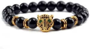 Bracelet Men Black Lava Healing Balance Beads Reiki Buddha Prayer Natural Stone Yoga Bracelet For Women,Black Light,G 4