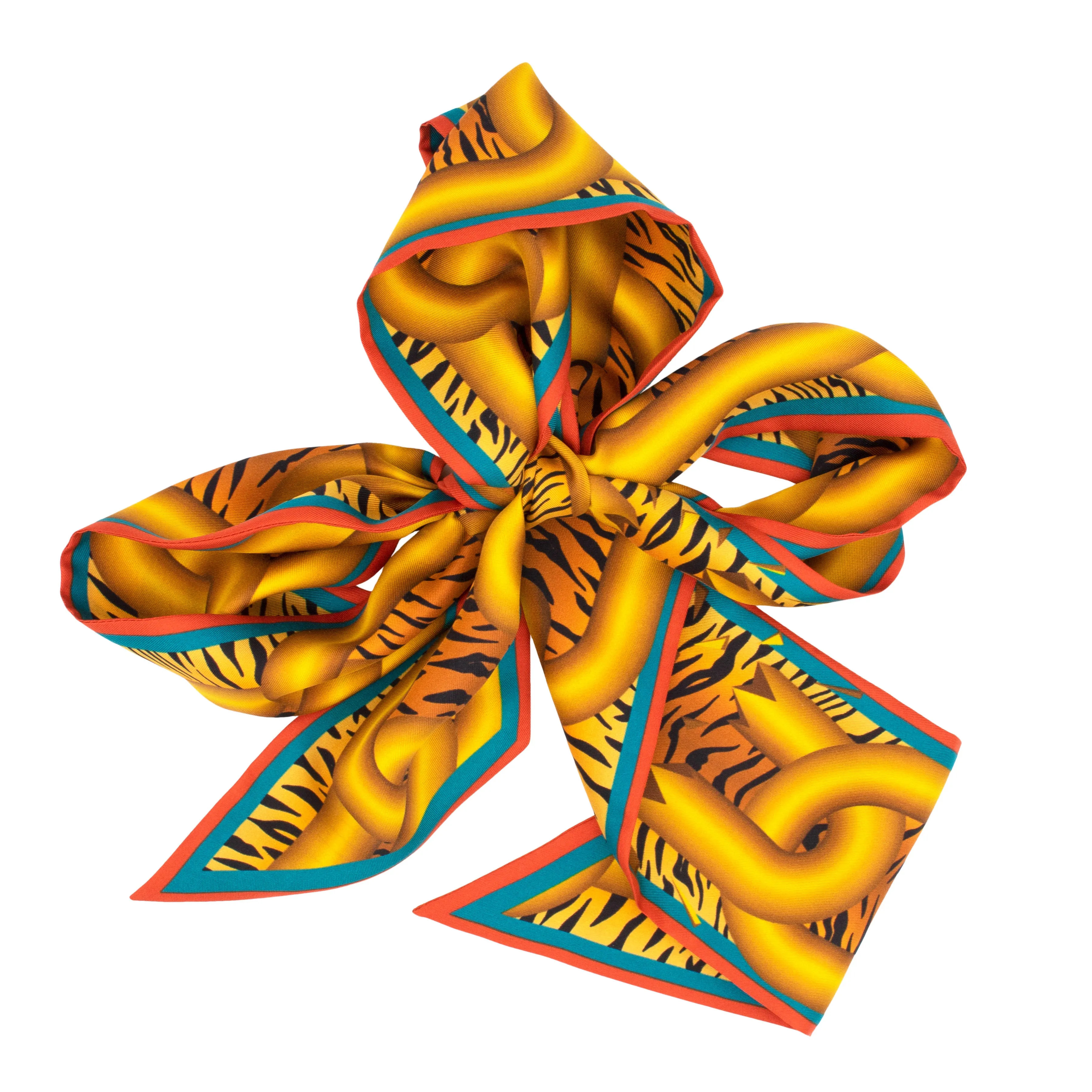 Break the Chains – Gold, Silk Ribbon Scarf